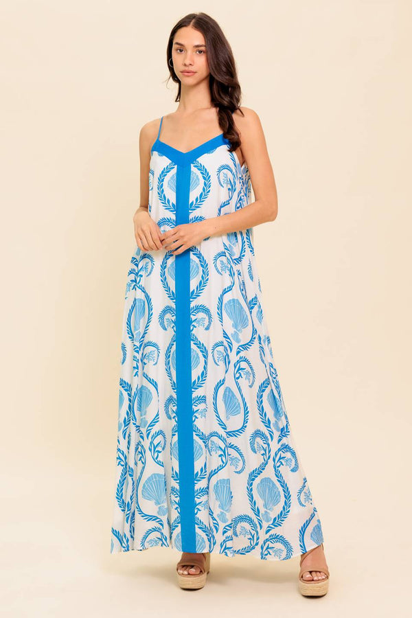 weekend-getaway-blue-woven-maxi-dress Flying Tomato-Sophia's StyleDRESSES-1